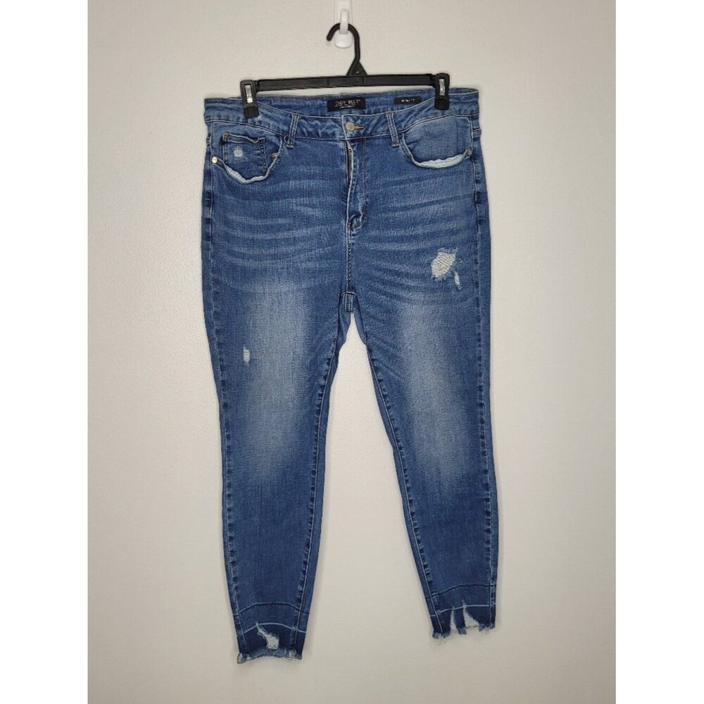 Judy Blue High Rise Release Hem Skinny plus size stretch jeans size 20w